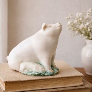 RARE Vintage Anderson Design Studio Pottery Pig Figurine | Signed “AD” |